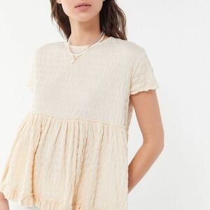 Urban Outfitters Baby Doll Cream Top . Size Extra Small